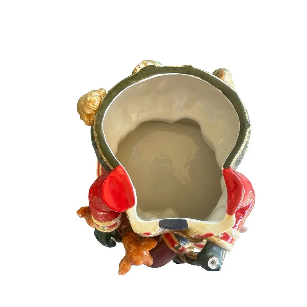 Studio Nova Old World Santa Ceramic Cookie Jar Christmas Decor Red Large 12